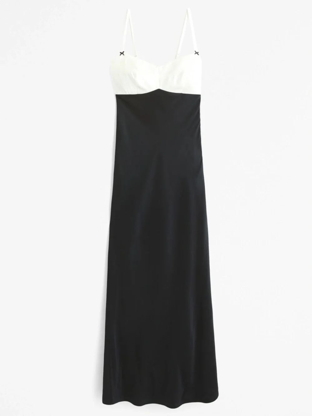 Abercrombie & Fitch NWT Julia Slip Bodice Black and White Maxi Slip Dress